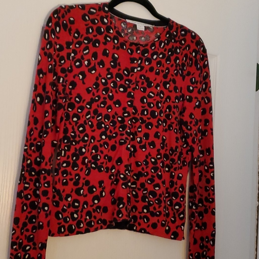 Diane von Furstenburg Ibiza print cardigan size S